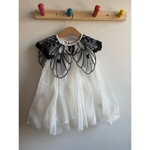 Doe A Dear Girls butterfly tulle cotton wings dress size 3T